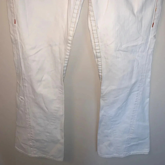 True Religion White Low Rise  Flare Distressed Jeans Y2K 30 - Picture 14 of 15